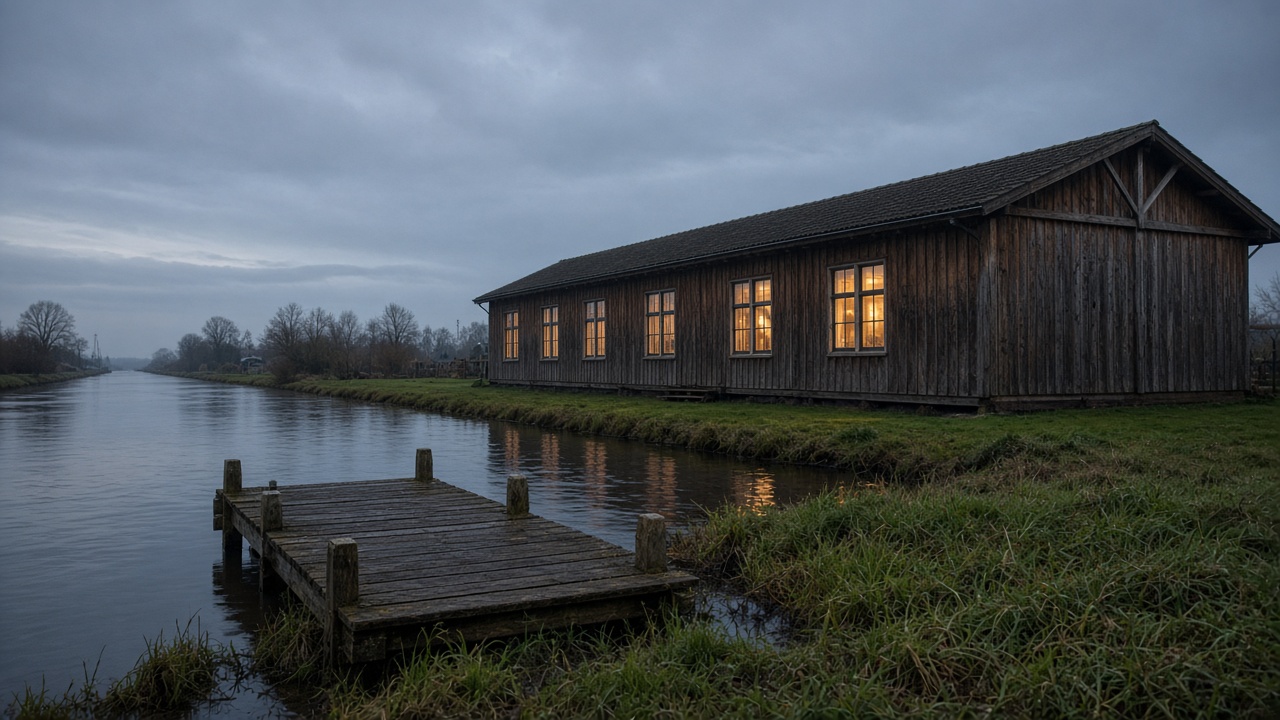 Hall at dusk